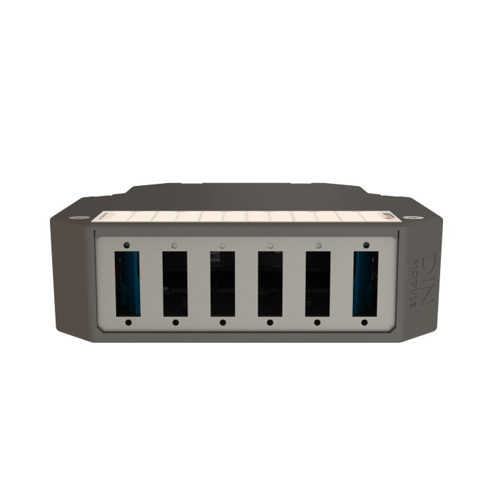 DIN Rail Termination Box | Straight | DP7 Empty (LC/QD SC/DX)