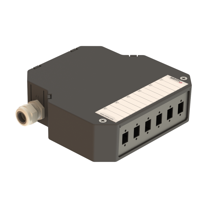 DIN Rail Termination Box | Straight | DP8 Empty (LC/DX SC/SX)