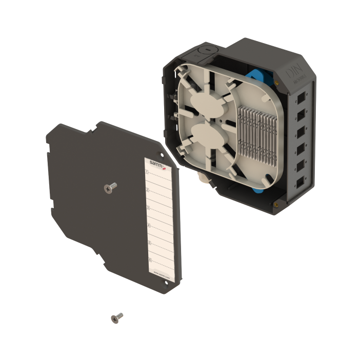 DIN Rail Termination Box | Straight | DP8 Empty (LC/DX SC/SX)