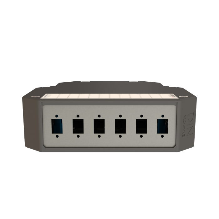 DIN Rail Termination Box | Straight | DP8 Empty (LC/DX SC/SX)