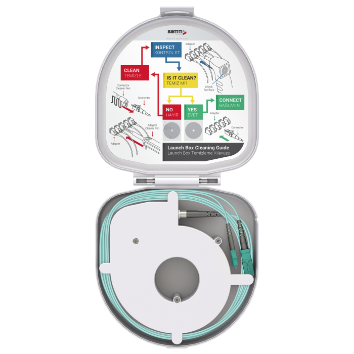 Doğrudan Konnektörlü Fiber Optik OTDR Launch Box | Multi Mode G651.OM3 | SC UPC/LC UPC | 150 metre