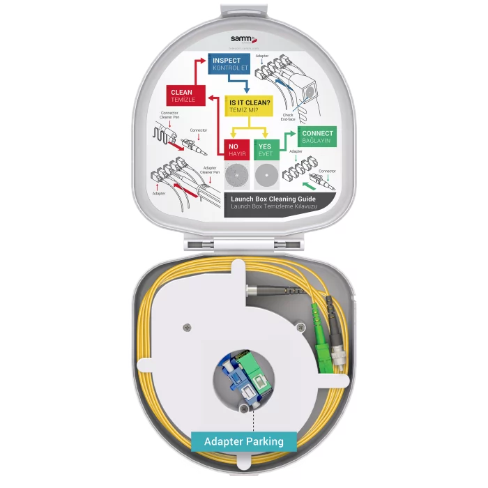 Doğrudan Konnektörlü Fiber Optik OTDR Launch Box | Single Mode G657.A2 | SC APC/FC UPC | 1000 metre