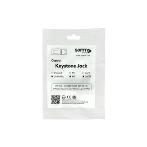 Ekransız | Category 6A Jack-Jack Keystone 180° - Thumbnail