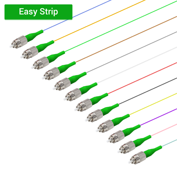 FC/APC 12 Fiber Pigtail | Single Mode G657.A2 | 0.9mm FC/APC 12 Fiber Pigtail | Single Mode G657.A2 | 0.9mm