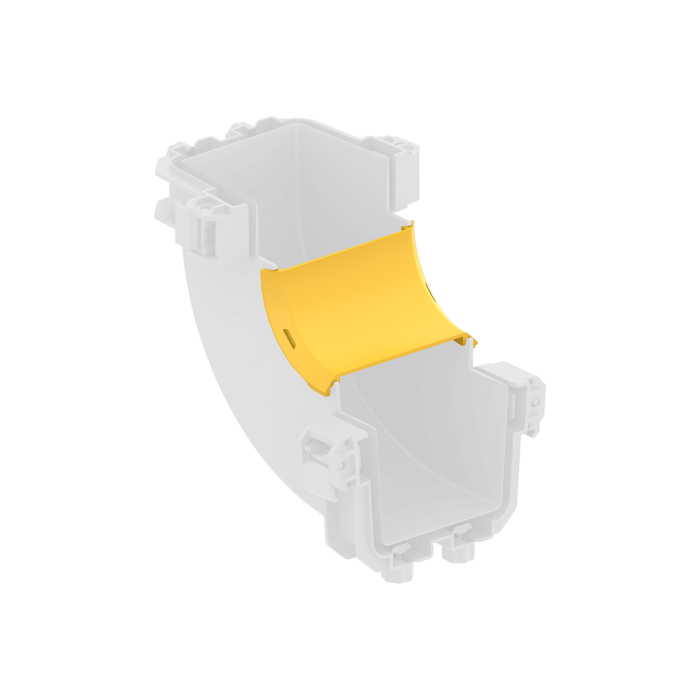 FDS_100mm 90˚ Dikey İçten Çıkış Dirseği Kapak FDS_100mm 90˚ Dikey İçten Çıkış Dirseği Kapak