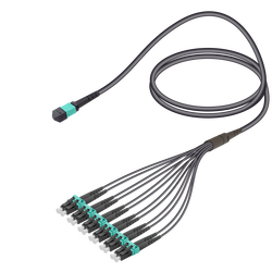 Female MTP Elite to LC/UPC Universal Fanout | Base-12 | Multi Mode G651.OM3 | 4.8/1.8mm