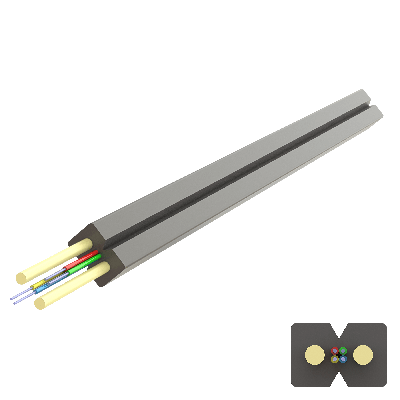 Flat FRP Drop Cable 2.0x3.0mm | U-(ZN-2P)H | Up to 4F | 1000 meters - Thumbnail