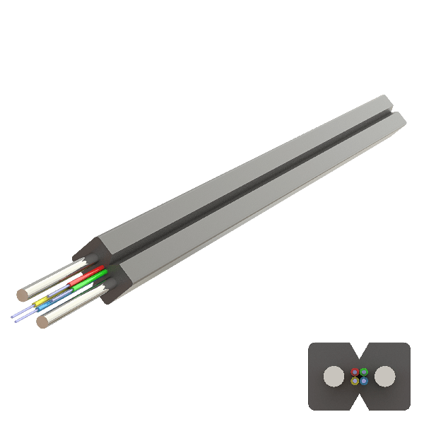 Flat Steel Drop Cable 2.0x3.0mm | U-N(ZM)H | Up to 4F | 1000 meters - Thumbnail