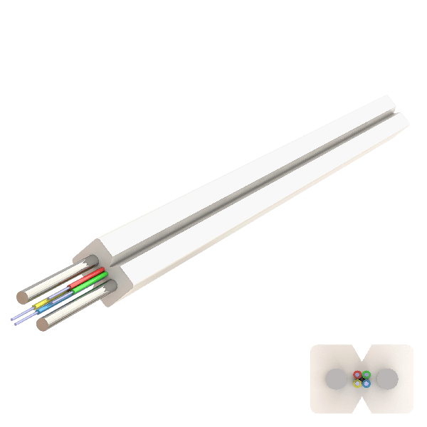 Flat Steel Drop Cable 2.0x3.0mm | U-(ZN-2S)H | Up to 4F | 1000 meters