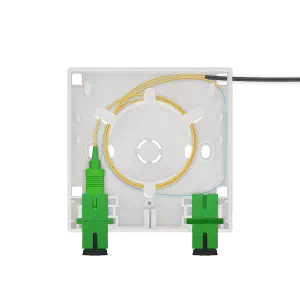 Indoor Termination Box | 2 Patch 2 Fibers 2 Ports | Wall Outlet - Thumbnail