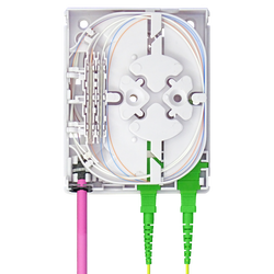 Indoor Termination Box | 2 Patch 4 Fibers 2 Ports | Compact Vertical Design - Thumbnail
