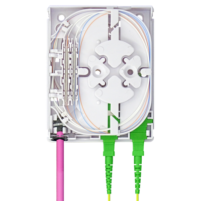 Indoor Termination Box | 2 Patch 4 Fibers 2 Ports | Compact Vertical Design