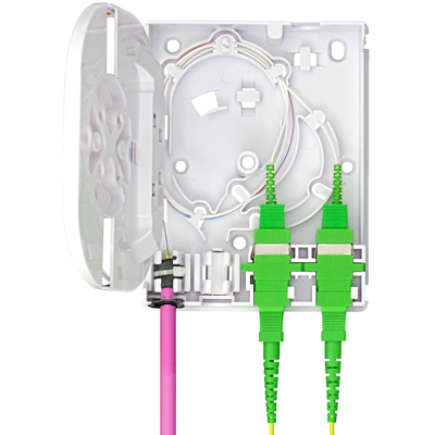 Indoor Termination Box | 2 Patch 4 Fibers 2 Ports | Compact Vertical Design