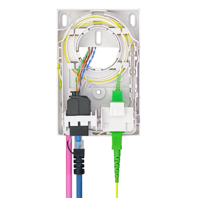 Indoor Termination Box | 2 Patch Fiber+RJ45 Ports | Compact Design