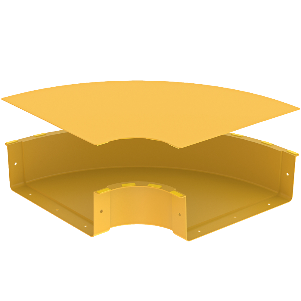 Kanalet | Yatay Dönüş Dirseği | Kapaklı 300mm - Thumbnail