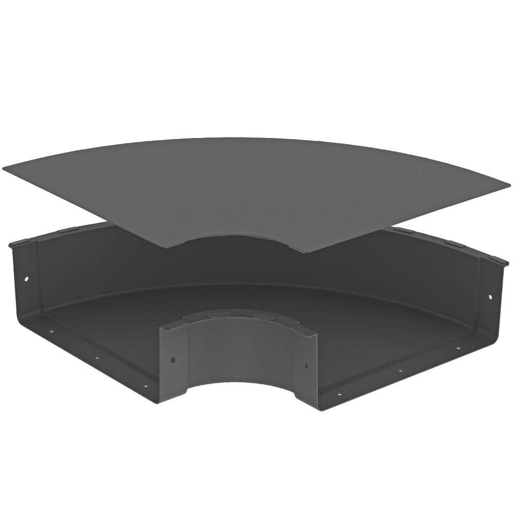 Kanalet | Yatay Dönüş Dirseği | Kapaklı 300mm - Thumbnail