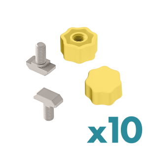 - FDS_Knurled Quick Knob with T-Bolt Kit of 10  - FDS_Knurled Quick Knob with T-Bolt Kit of 10