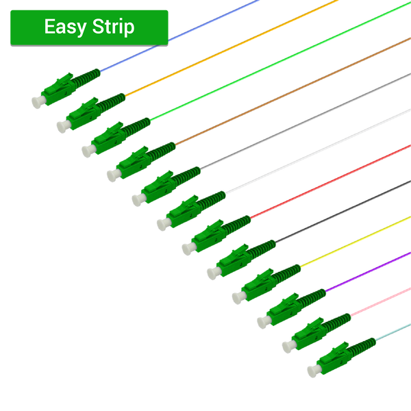 LC/APC 12 Fiber Pigtail | Single Mode G657.A2 | 0.9mm LC/APC 12 Fiber Pigtail | Single Mode G657.A2 | 0.9mm