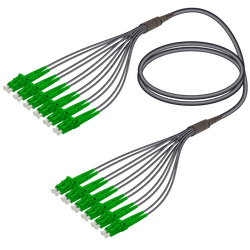 LC/APC-LC/APC | 12 Fiber Universal Fanout | Single Mode G657.A2 | 4.8/1.8mm - Thumbnail