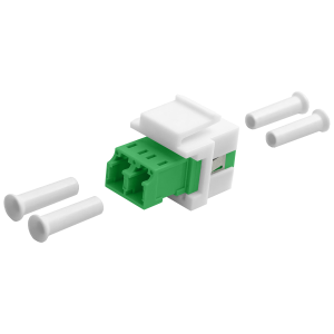 LC Duplex Keystone Coupler | w/ Clip - Thumbnail