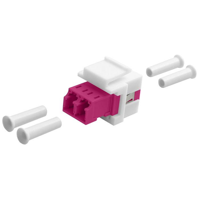 LC Duplex Keystone Coupler | w/ Clip