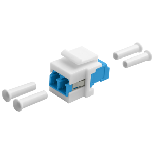 LC Duplex Keystone Coupler | w/ Clip - Thumbnail