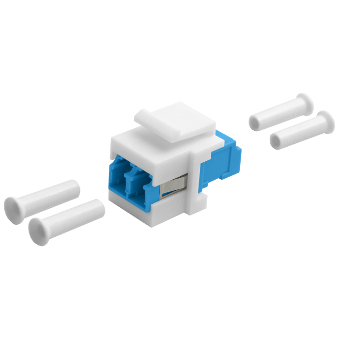 LC Duplex Keystone Coupler | w/ Clip