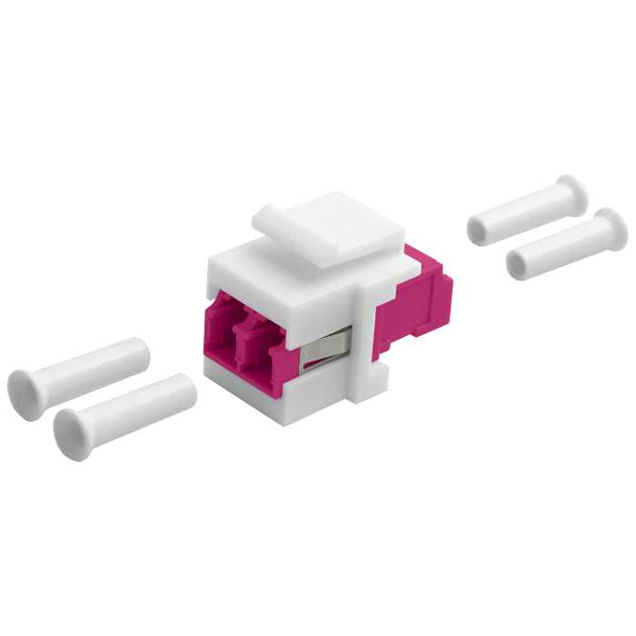 LC Duplex Keystone Coupler | w/ Clip