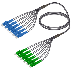 LC/UPC-LC/APC | 12 Fiber Universal Fanout | Single Mode G657.A2 | 4.8/1.8mm