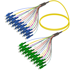 LC/UPC-LC/APC | 24 Fiber Fanout | Single Mode G657.A2 | 3.0/0.9mm - Thumbnail