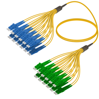 LC/UPC-LC/APC | 24 Fiber Fanout | Single Mode G657.A2 | 3.0/1.8mm LC/UPC-LC/APC | 24 Fiber Fanout | Single Mode G657.A2 | 3.0/1.8mm