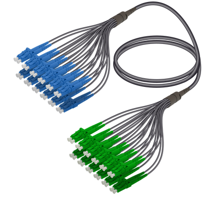 LC/UPC-LC/APC | 24 Fibers Universal Fanout | Single Mode G657.A2 | 4.8/1.8mm LC/UPC-LC/APC | 24 Fibers Universal Fanout | Single Mode G657.A2 | 4.8/1.8mm