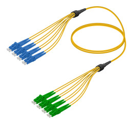 LC/UPC-LC/APC | 8 Fiber Fanout | Single Mode G657.A2 | 3.0/1.8mm - Thumbnail