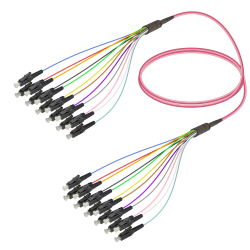 LC/UPC-LC/UPC | 12 Fiber Fanout | Multi Mode G651.OM4 | 3.0/0.9mm - Thumbnail