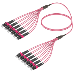 LC/UPC-LC/UPC | 12 Fiber Fanout | Multi Mode G651.OM4 | 3.0/1.8mm