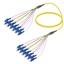 LC/UPC-LC/UPC | 12 Fiber Fanout | Single Mode G657.A2 | 3.0/0.9mm
