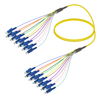 LC/UPC-LC/UPC | 12 Fiber Fanout | Single Mode G657.A2 | 3.0/0.9mm