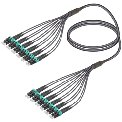 LC/UPC-LC/UPC | 12 Fiber Universal Fanout | Multi Mode G651.OM3 | 4.8/1.8mm