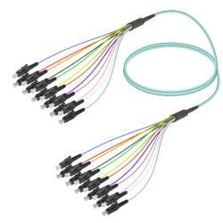 LC/UPC-LC/UPC | 12 Fibers Fanout | Multi Mode G651.OM3 | 3.0/0.9mm - Thumbnail