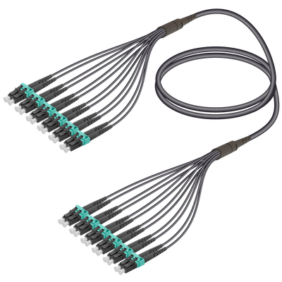 LC/UPC-LC/UPC | 12 Fibers Universal Fanout | Multi Mode G651.OM3 | 4.8/1.8mm