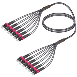 LC/UPC-LC/UPC | 12 Fibers Universal Fanout | Multi Mode G651.OM4 | 4.8/1.8mm - Thumbnail
