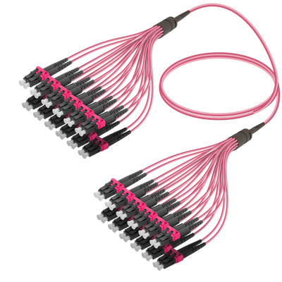 LC/UPC-LC/UPC | 24 Fiber Fanout | Multi Mode G651.OM4 | 3.0/1.8mm