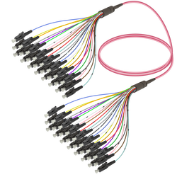 LC/UPC-LC/UPC | 24 Fibers Fanout | Multi Mode G651.OM4 | 3.0/0.9mm