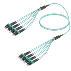 LC/UPC-LC/UPC | 8 Fiber Fanout | Multi Mode G651.OM3 | 3.0/1.8mm