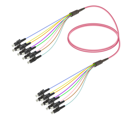 LC/UPC-LC/UPC | 8 Fiber Fanout | Multi Mode G651.OM4 | 3.0/0.9mm - Thumbnail