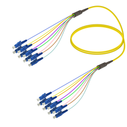 LC/UPC-LC/UPC | 8 Fiber Fanout | Single Mode G657.A2 | 3.0/0.9mm