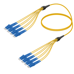 LC/UPC-LC/UPC | 8 Fiber Fanout | Single Mode G657.A2 | 3.0/1.8mm