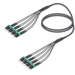 LC/UPC-LC/UPC | 8 Fiber Universal Fanout | Multi Mode G651.OM3 | 4.8/1.8mm