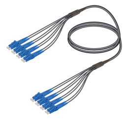 LC/UPC-LC/UPC | 8 Fiber Universal Fanout | Single Mode G657.A2 | 4.8/1.8mm
