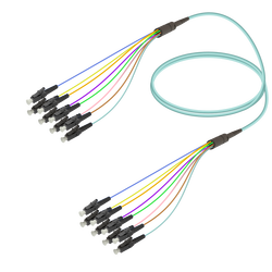 LC/UPC-LC/UPC | 8 Fibers Fanout | Multi Mode G651.OM3 | 3.0/0.9mm LC/UPC-LC/UPC | 8 Fibers Fanout | Multi Mode G651.OM3 | 3.0/0.9mm